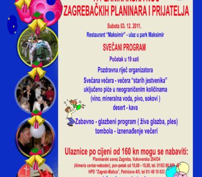 PLANINARSKA NOĆ 3. PROSINCA