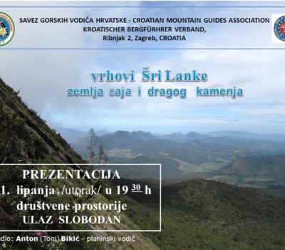 Predavanje – Vrhovi Šri Lanke