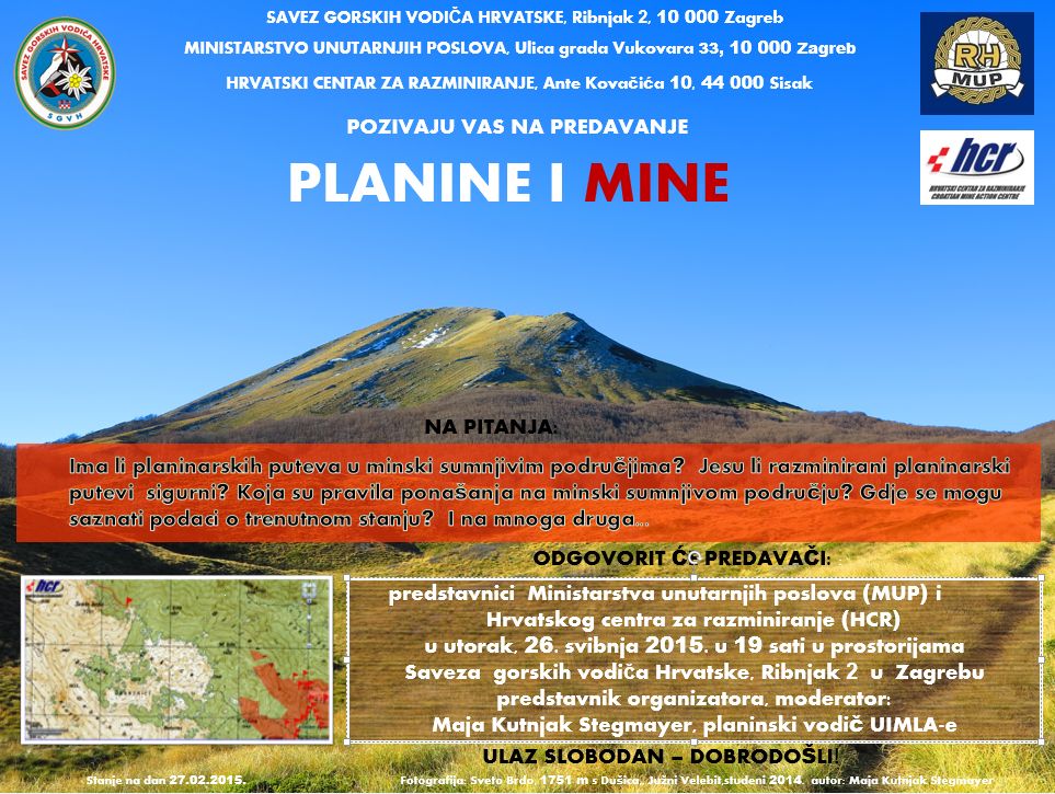 Predavanje “Planine i mine”